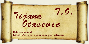 Tijana Otašević vizit kartica